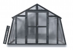 Vario Stahl Gewächshaus Landhaus 6 Nörpelglas 4mm BxL 303x601cm 18m² Anthrazit